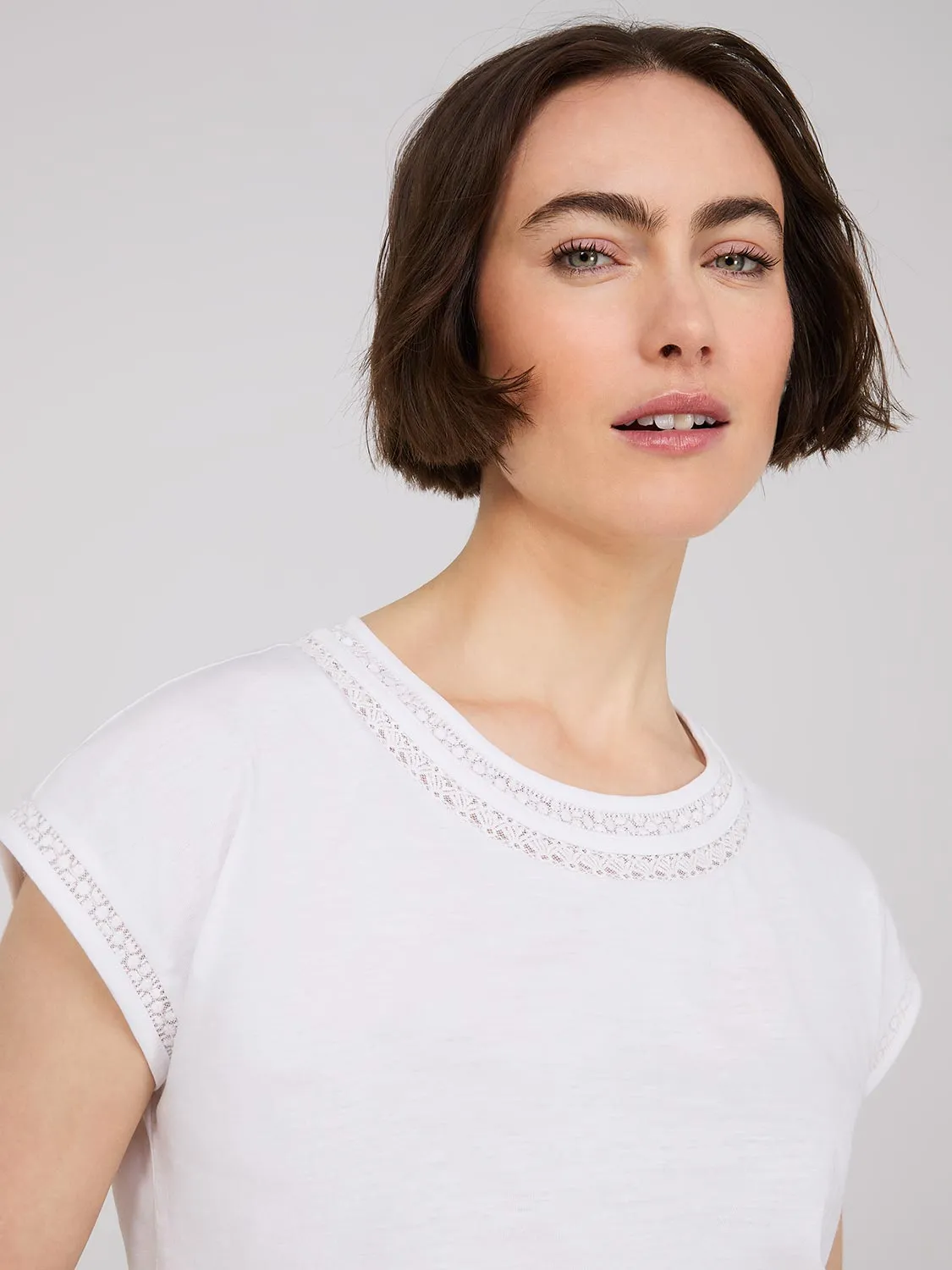 Dolman Sleeve Top With Crochet Details