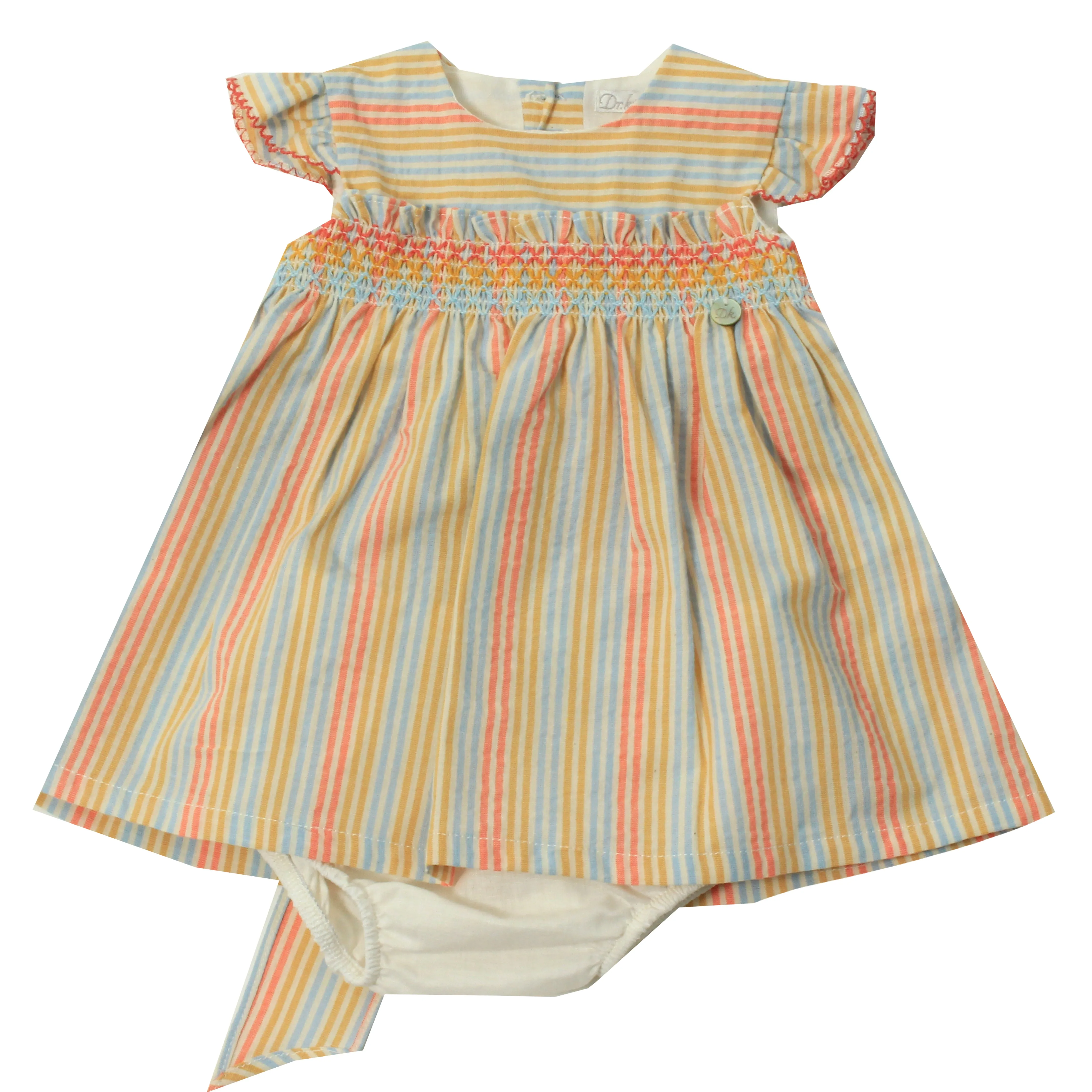 Dr. Kid Baby Girl Woven Dress Beige