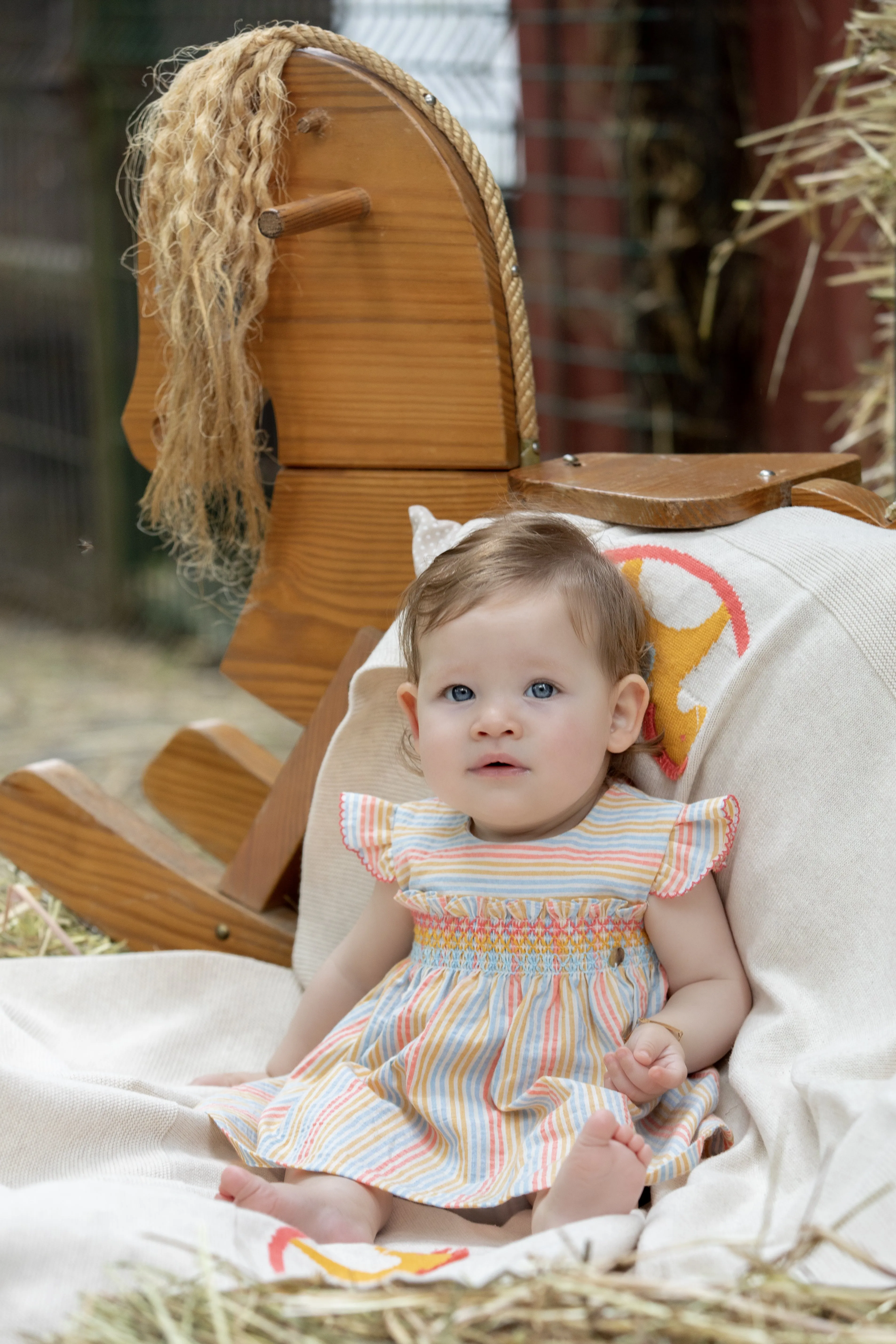 Dr. Kid Baby Girl Woven Dress Beige