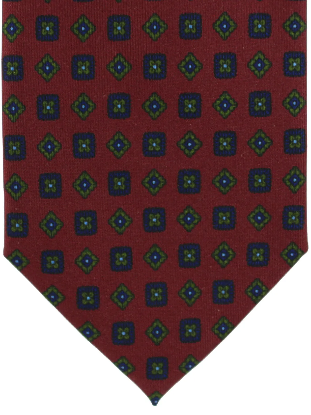 E. Marinella Silk Tie Classic Maroon Geometric