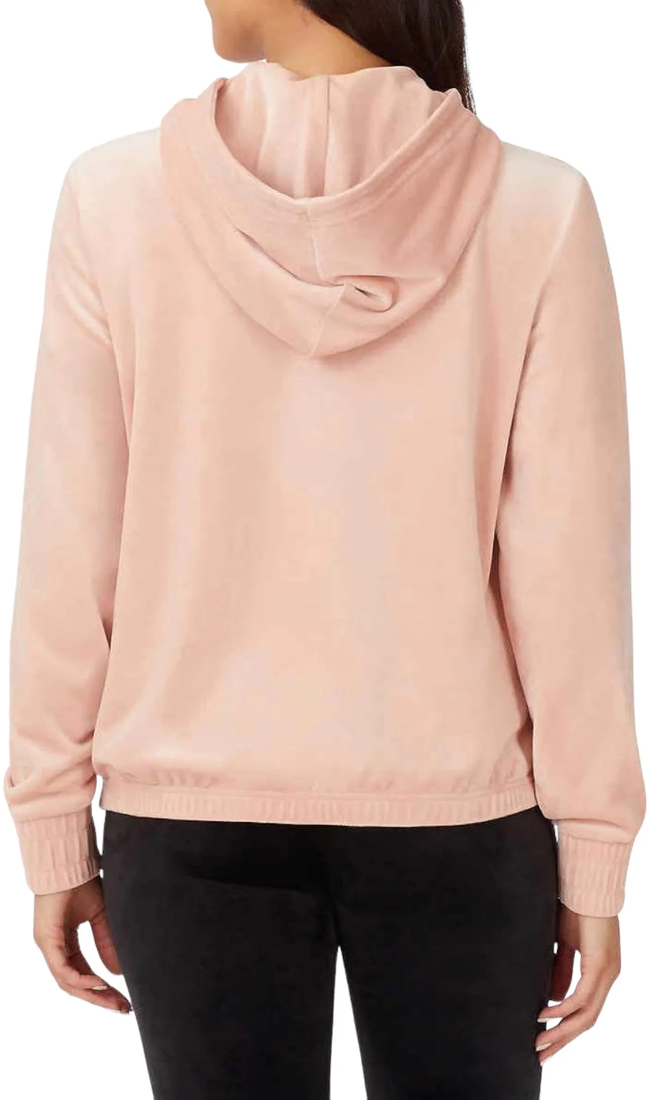 Fila Womens Velour Quarter Zip Hoodie Misty Rose Small