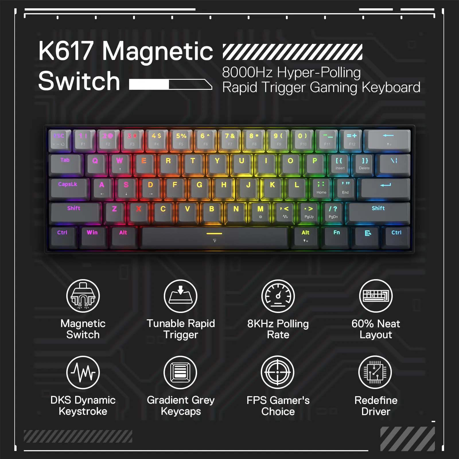 FIZZ K617 (Magnetic Hall Effect Keyboard)