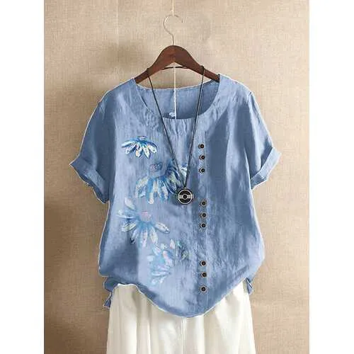 Floral Printed Short Sleeve T-shirt