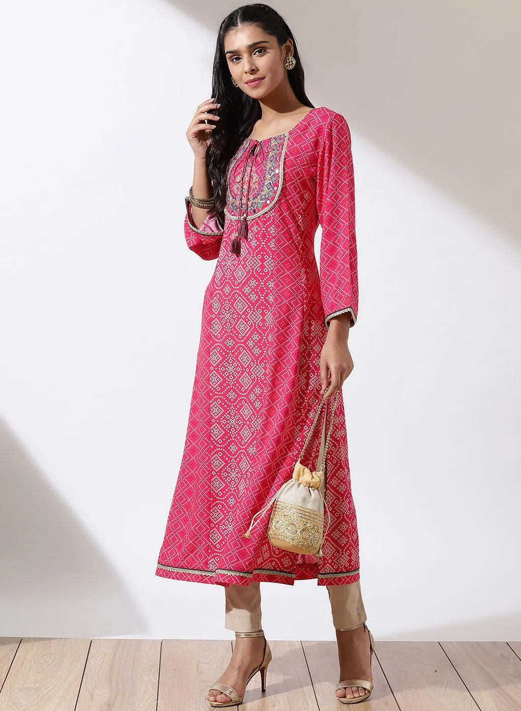 Fuschia Dhaage Collection Printed Kurta