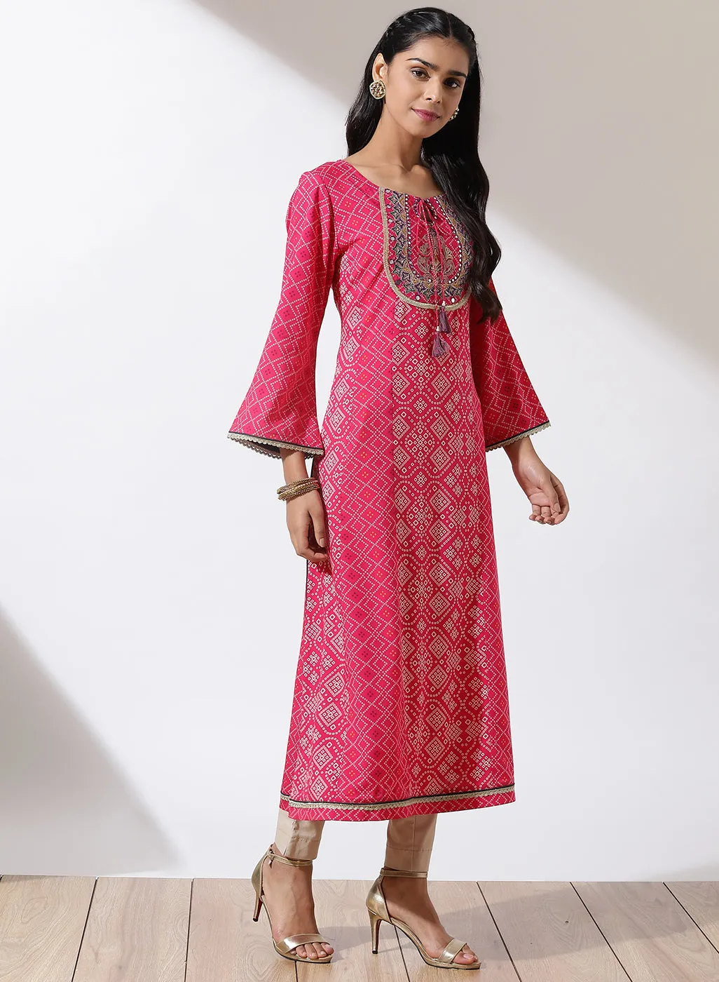 Fuschia Dhaage Collection Printed Kurta