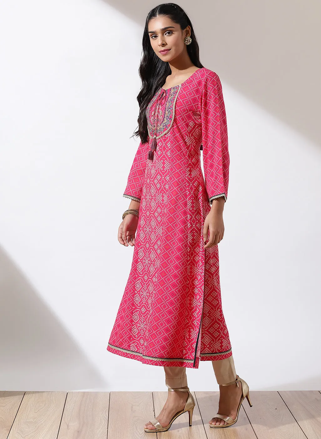 Fuschia Dhaage Collection Printed Kurta