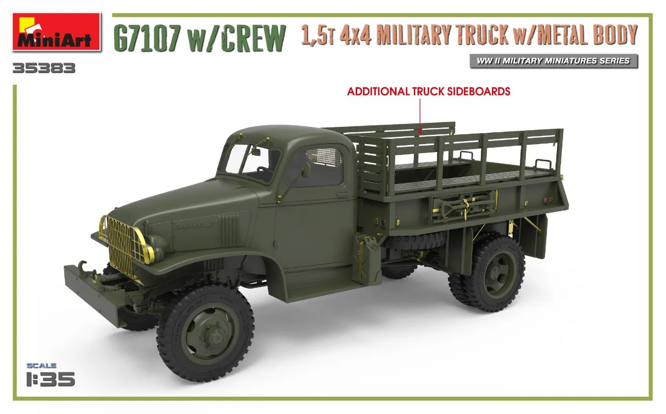 G7107 W/Crew 1,5T 4X4 Truck W/Metal Body (1/35)