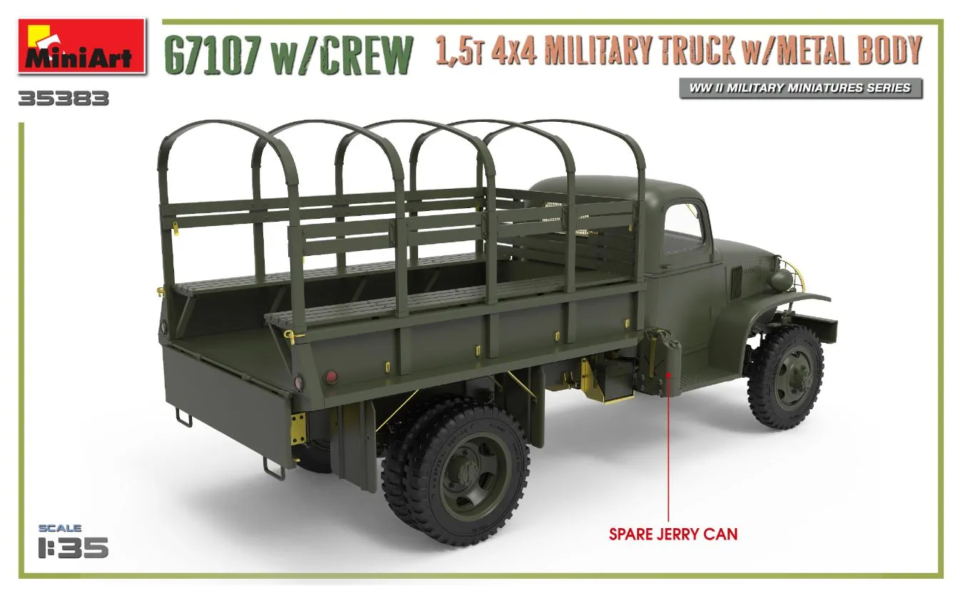 G7107 W/Crew 1,5T 4X4 Truck W/Metal Body (1/35)