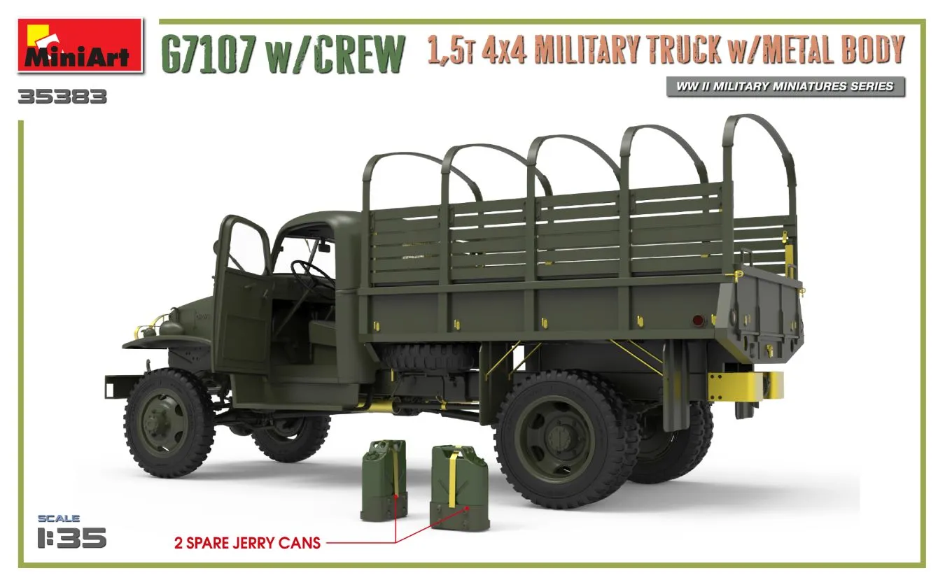 G7107 W/Crew 1,5T 4X4 Truck W/Metal Body (1/35)