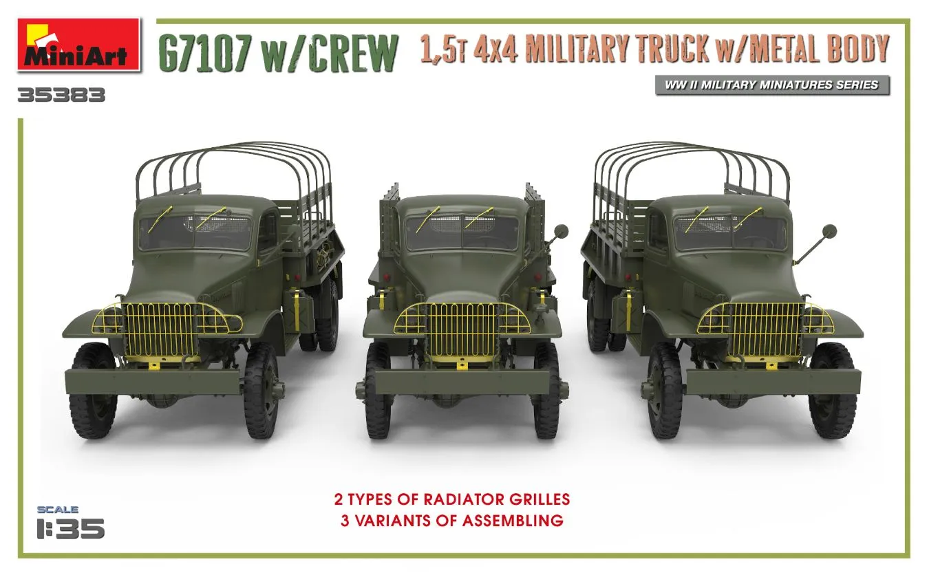 G7107 W/Crew 1,5T 4X4 Truck W/Metal Body (1/35)