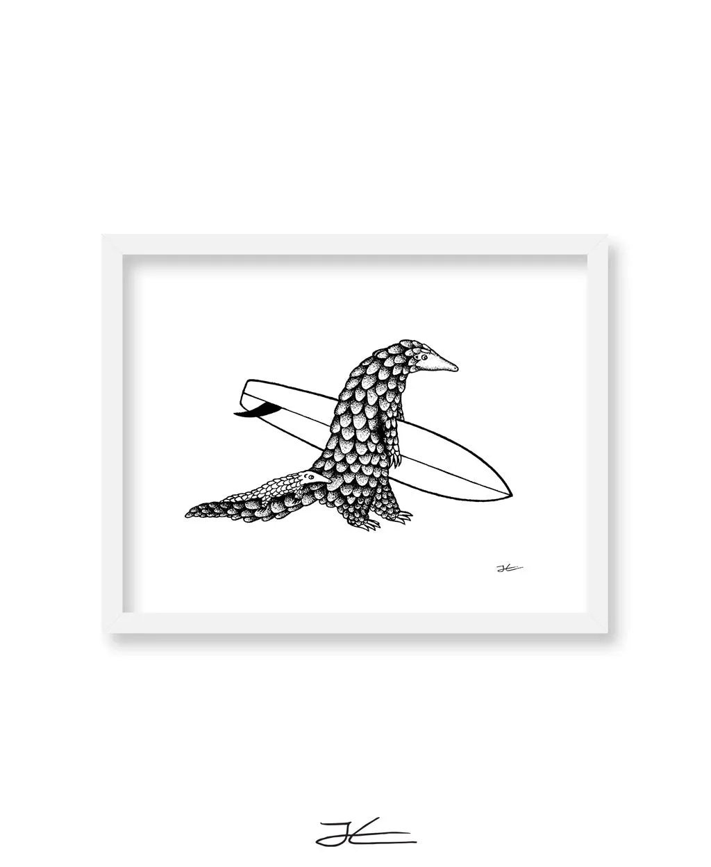 Inktober Pangolin - Print/ Framed Print