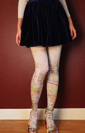 Japanese Bridge By Claude Monet Printed Art Tights