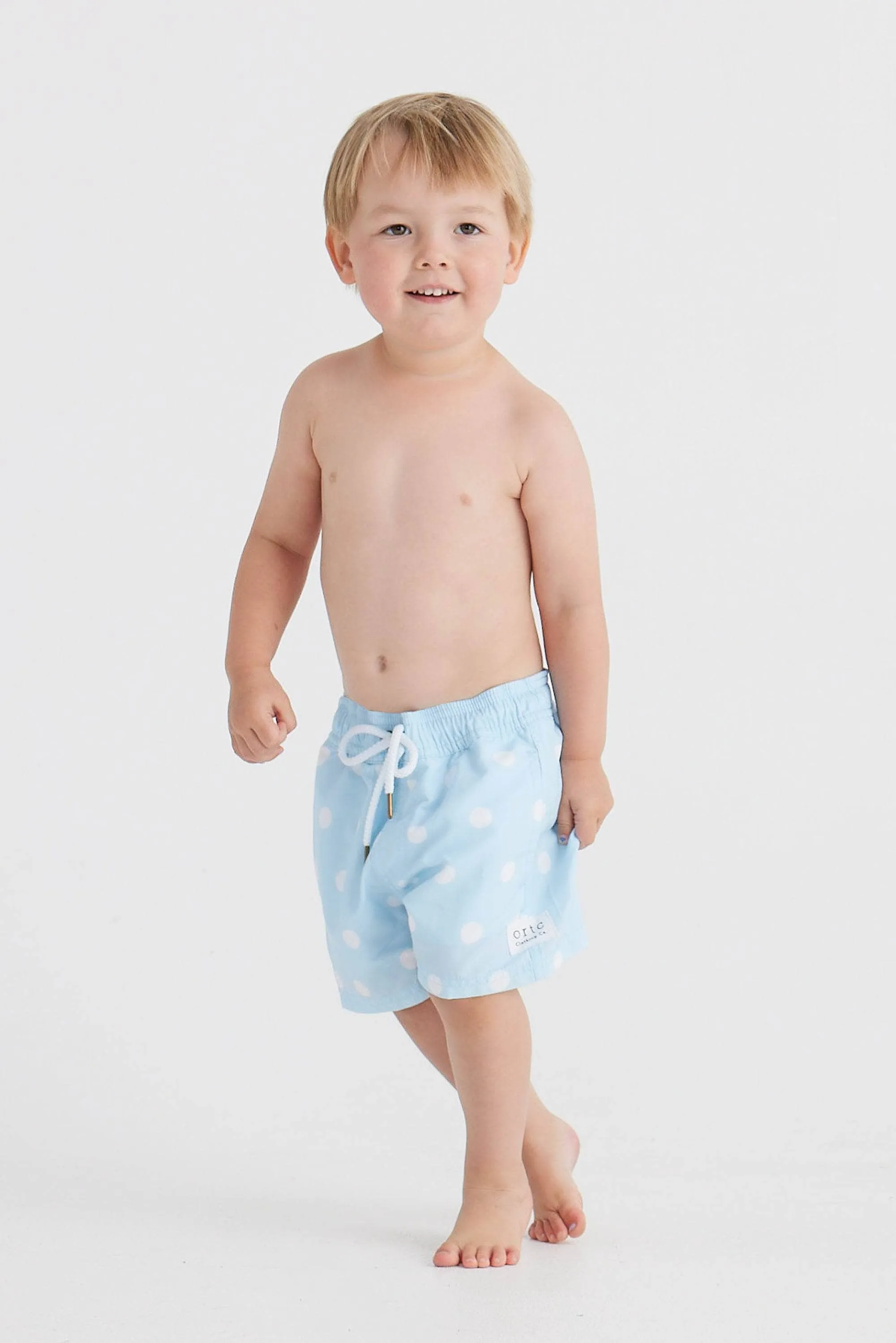 Jnr Henley Pale Blue Swim Shorts