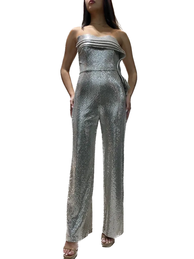 Jumpsuit with Detailed Neckline