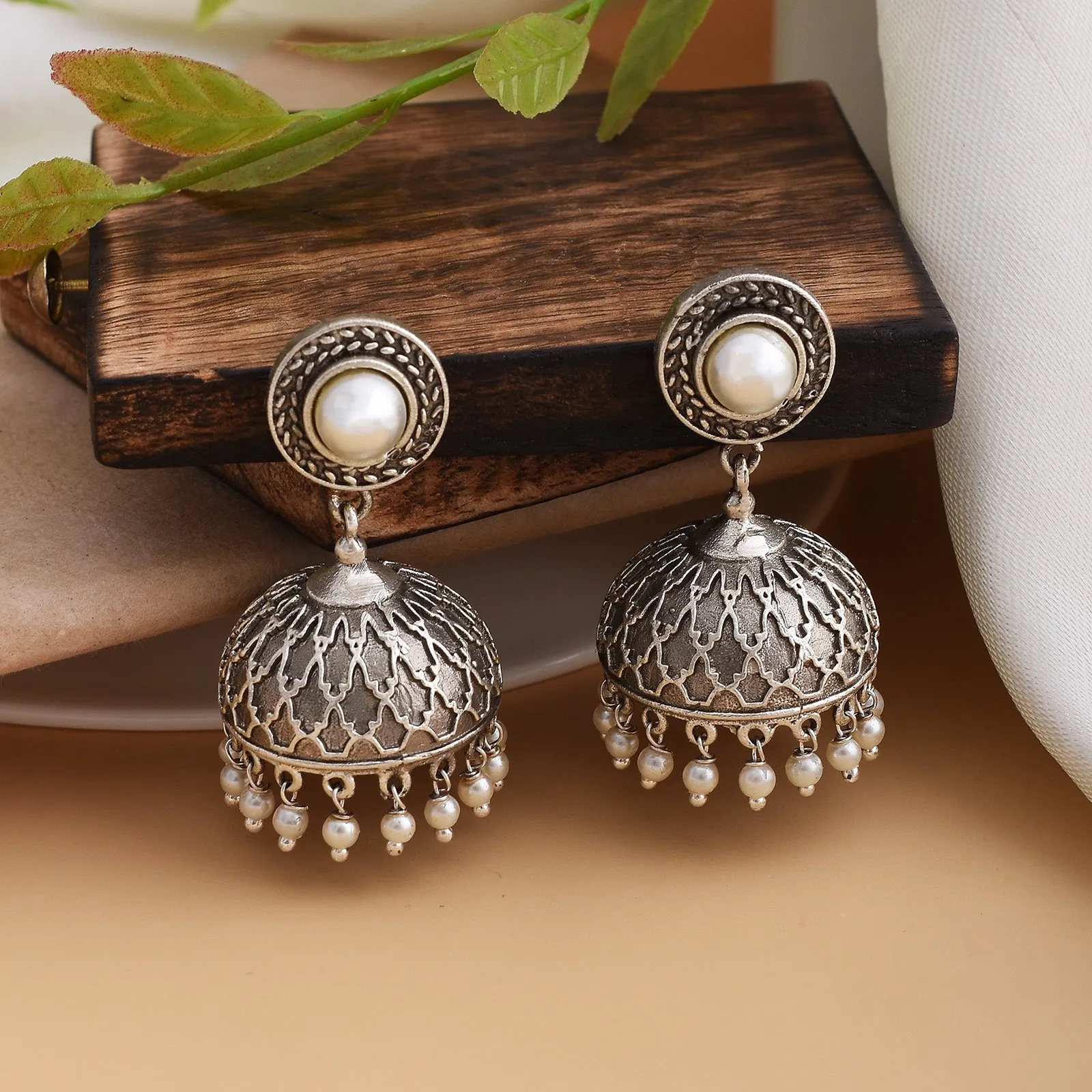 Kashish Pearl Jhumki Earrings