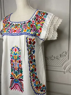 Laced Trim Mexican Dress - Daisy