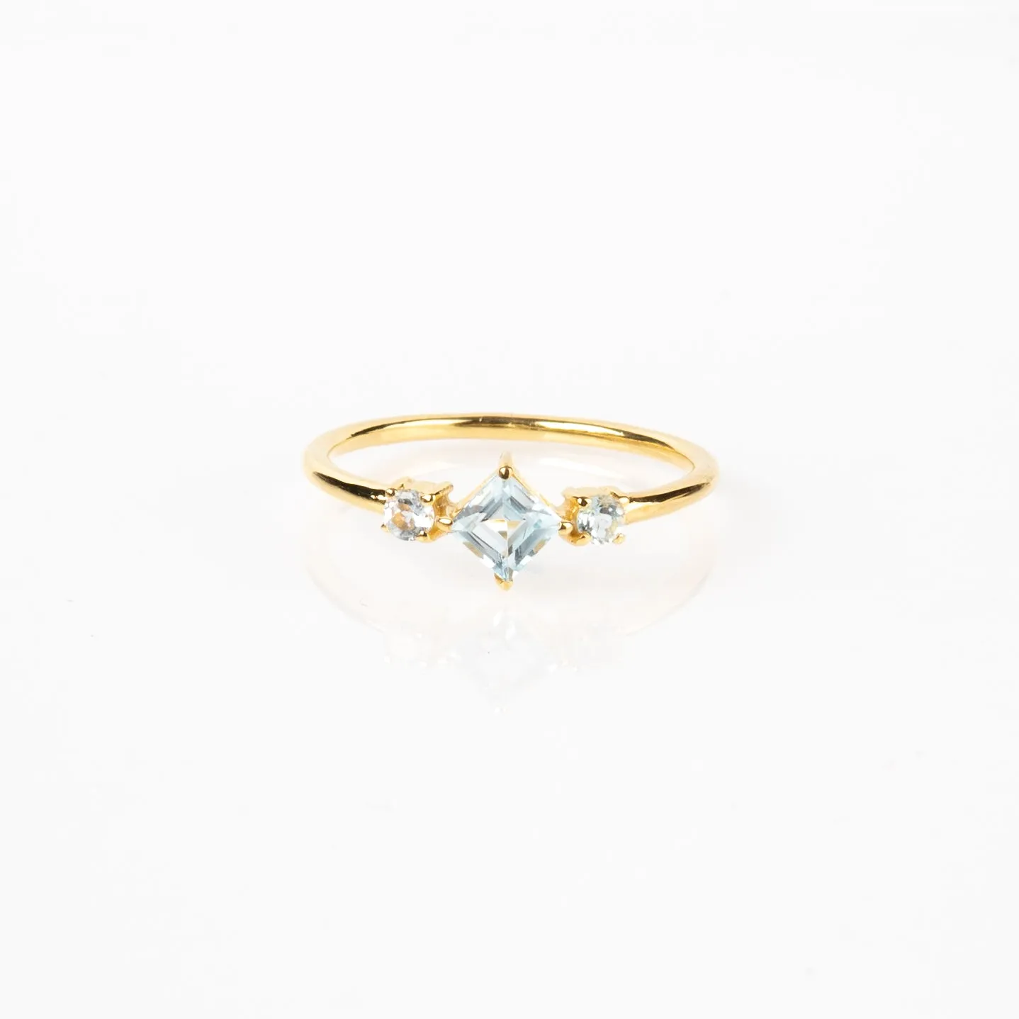 Light Blue Topaz Princess Ring