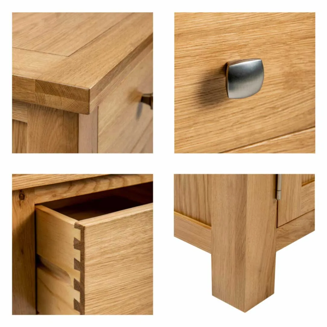 Manor Collection Dorset Oak Side Table With Drawer