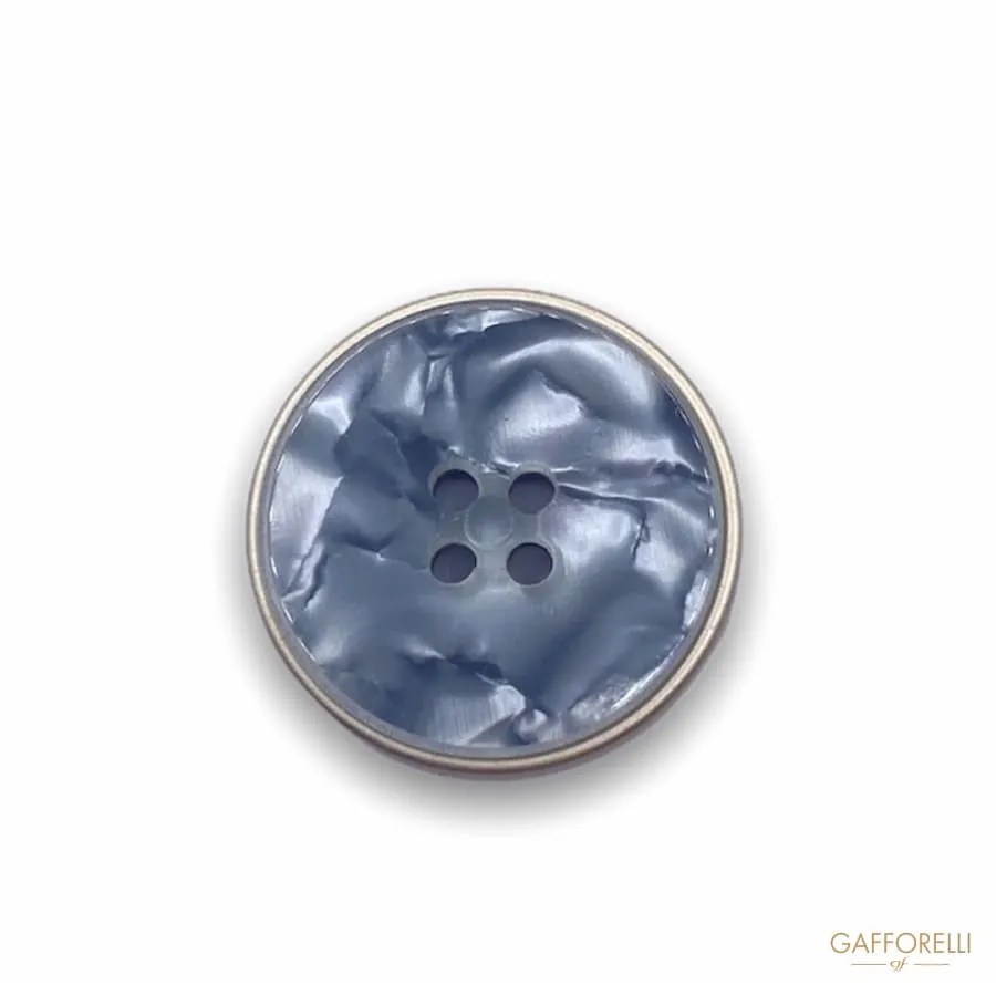 Marble Effect Polyester Button D275 - Gafforelli Srl