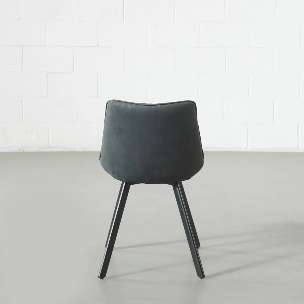 MIA - Black Fabric Dining Chair