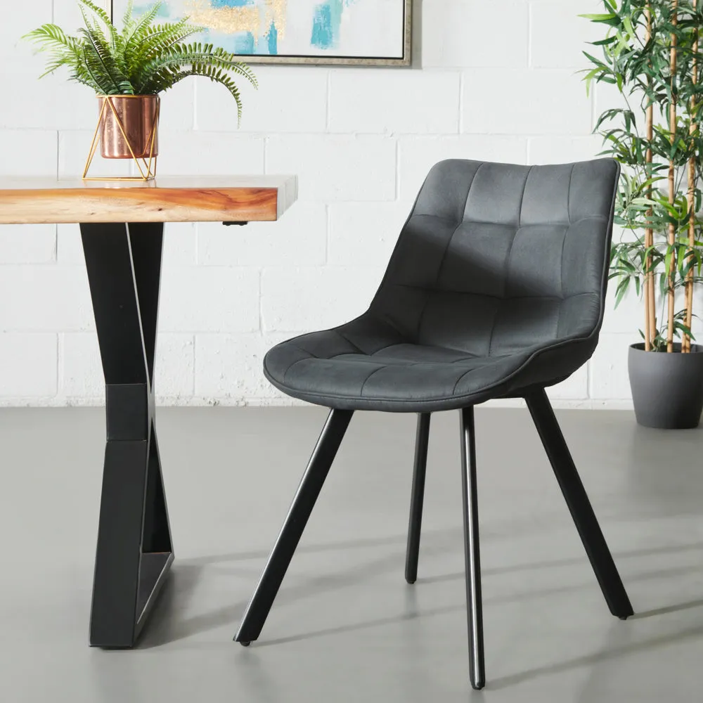 MIA - Black Fabric Dining Chair