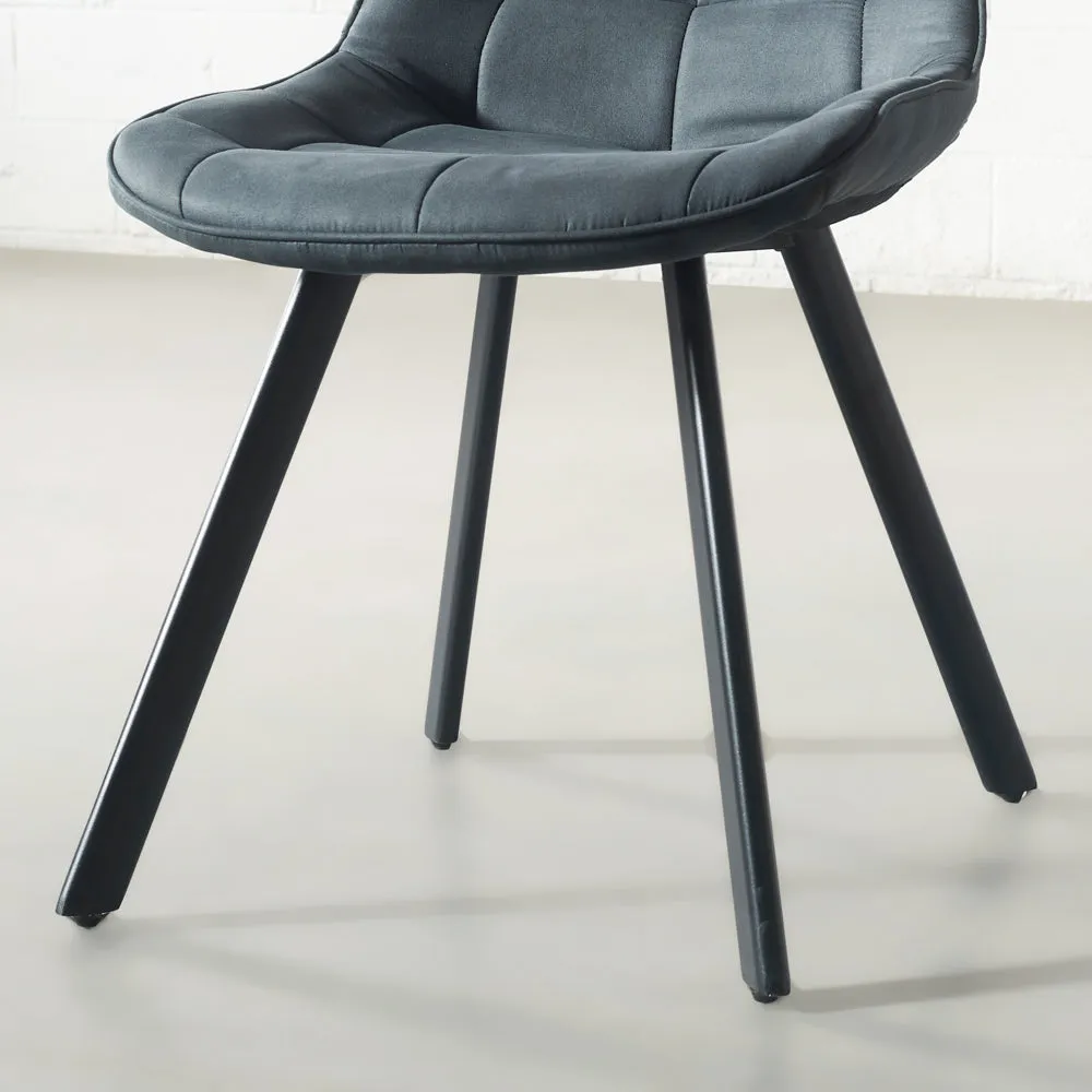 MIA - Black Fabric Dining Chair