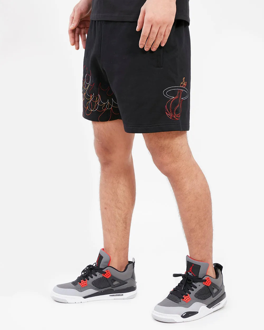 MIAMI HEAT COURT CULTURE FLAME FLC SHORT (BLACK)