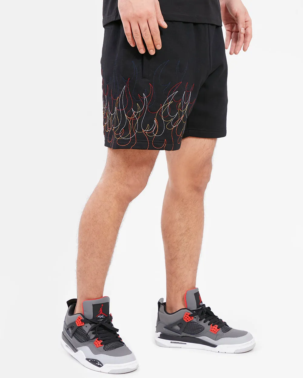 MIAMI HEAT COURT CULTURE FLAME FLC SHORT (BLACK)