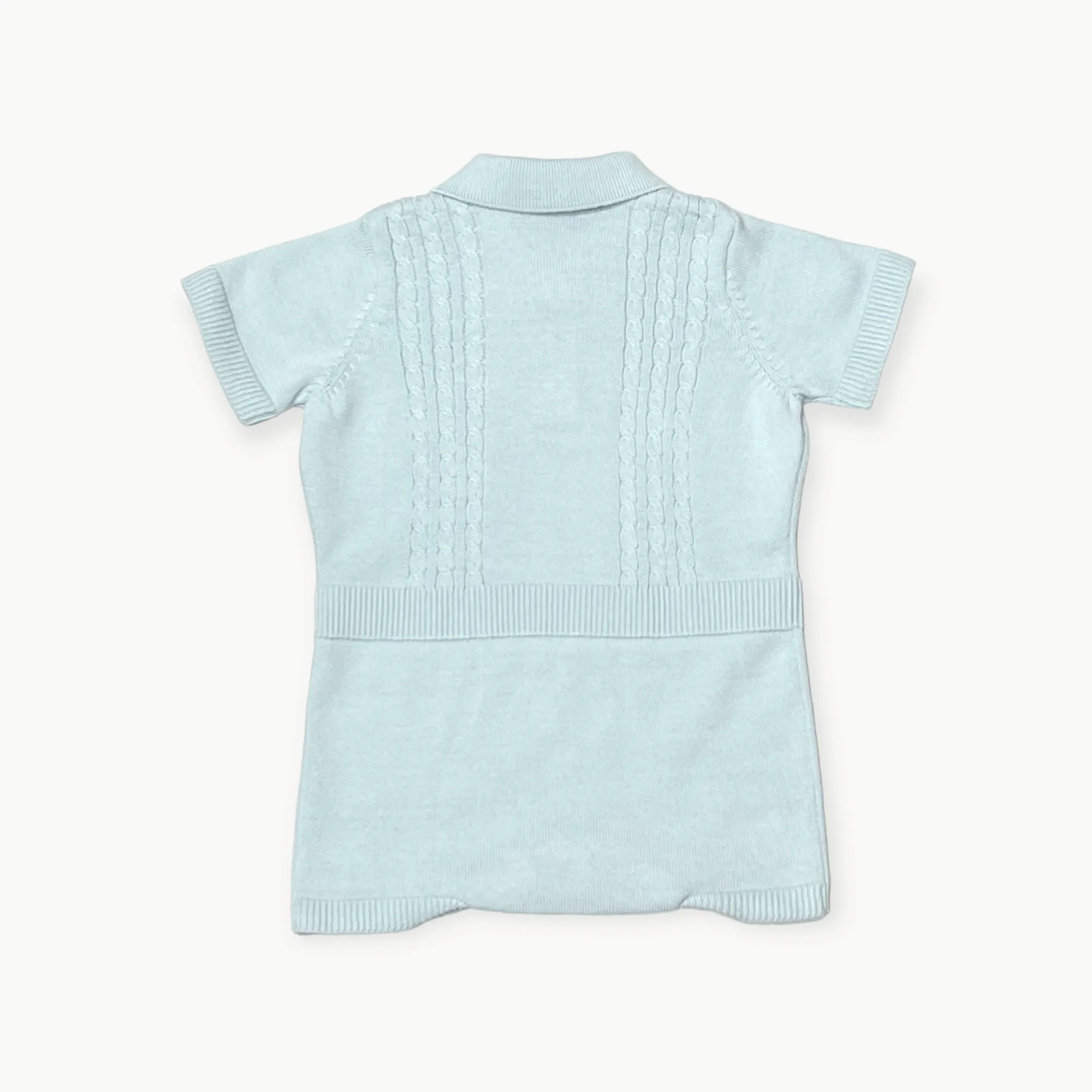 Milan Collar & Cable Knit Baby Bodysuit (Organic) - 2 Colors