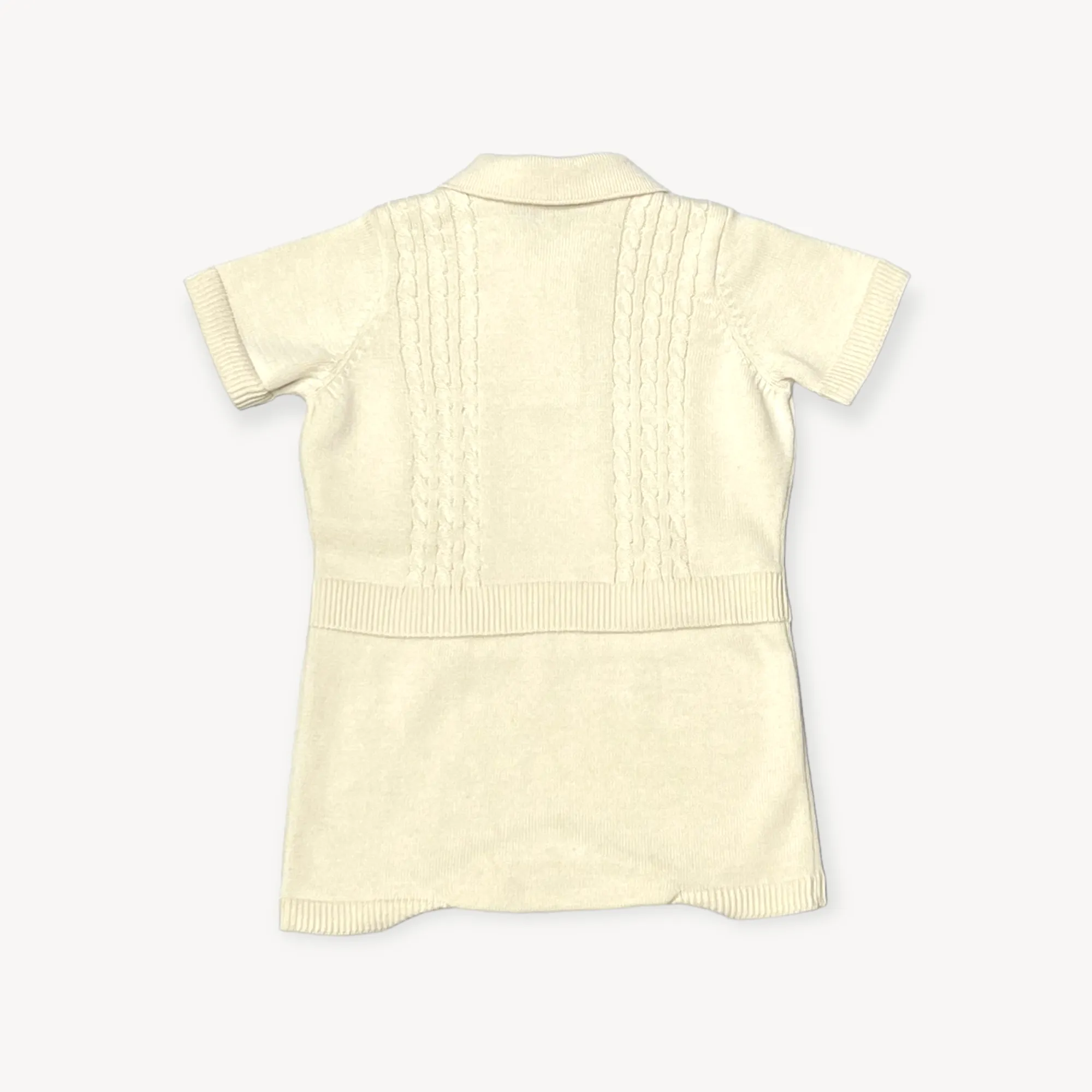 Milan Collar & Cable Knit Baby Bodysuit (Organic) - 2 Colors