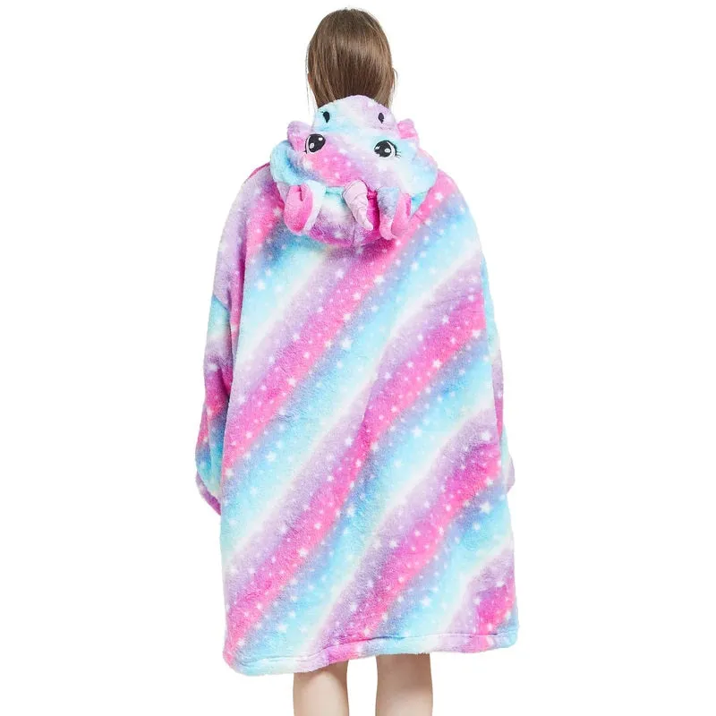 My Snuggy - Adult Galaxy Starry Sky Unicorn Hoodie Blanket