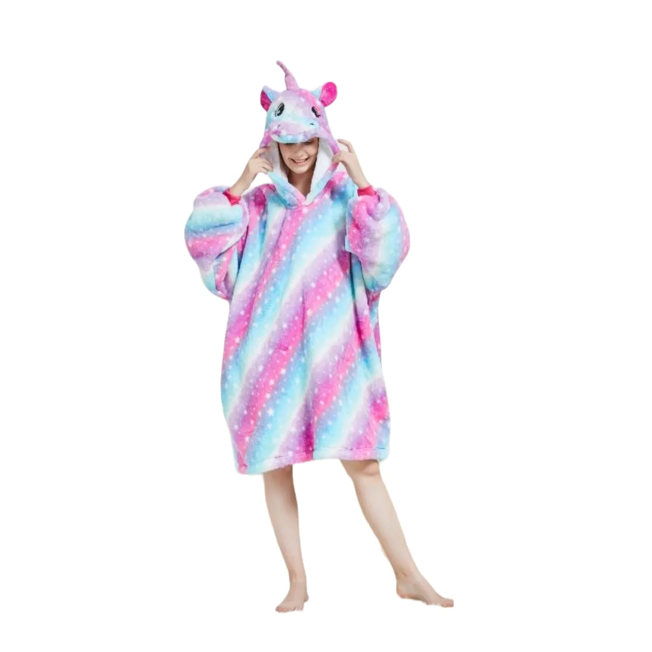 My Snuggy - Adult Galaxy Starry Sky Unicorn Hoodie Blanket