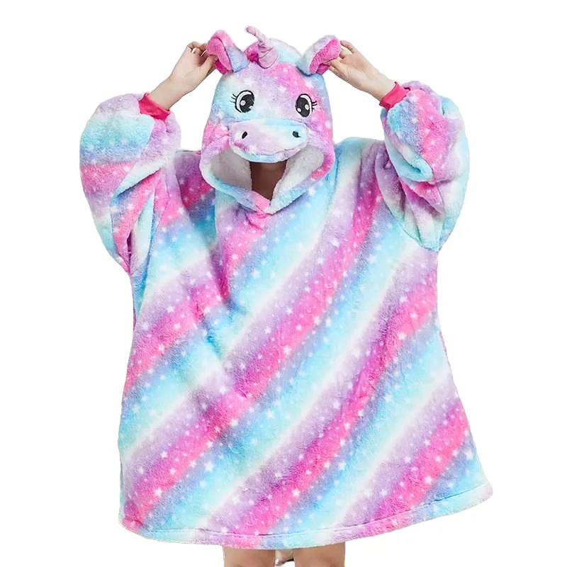 My Snuggy - Adult Galaxy Starry Sky Unicorn Hoodie Blanket