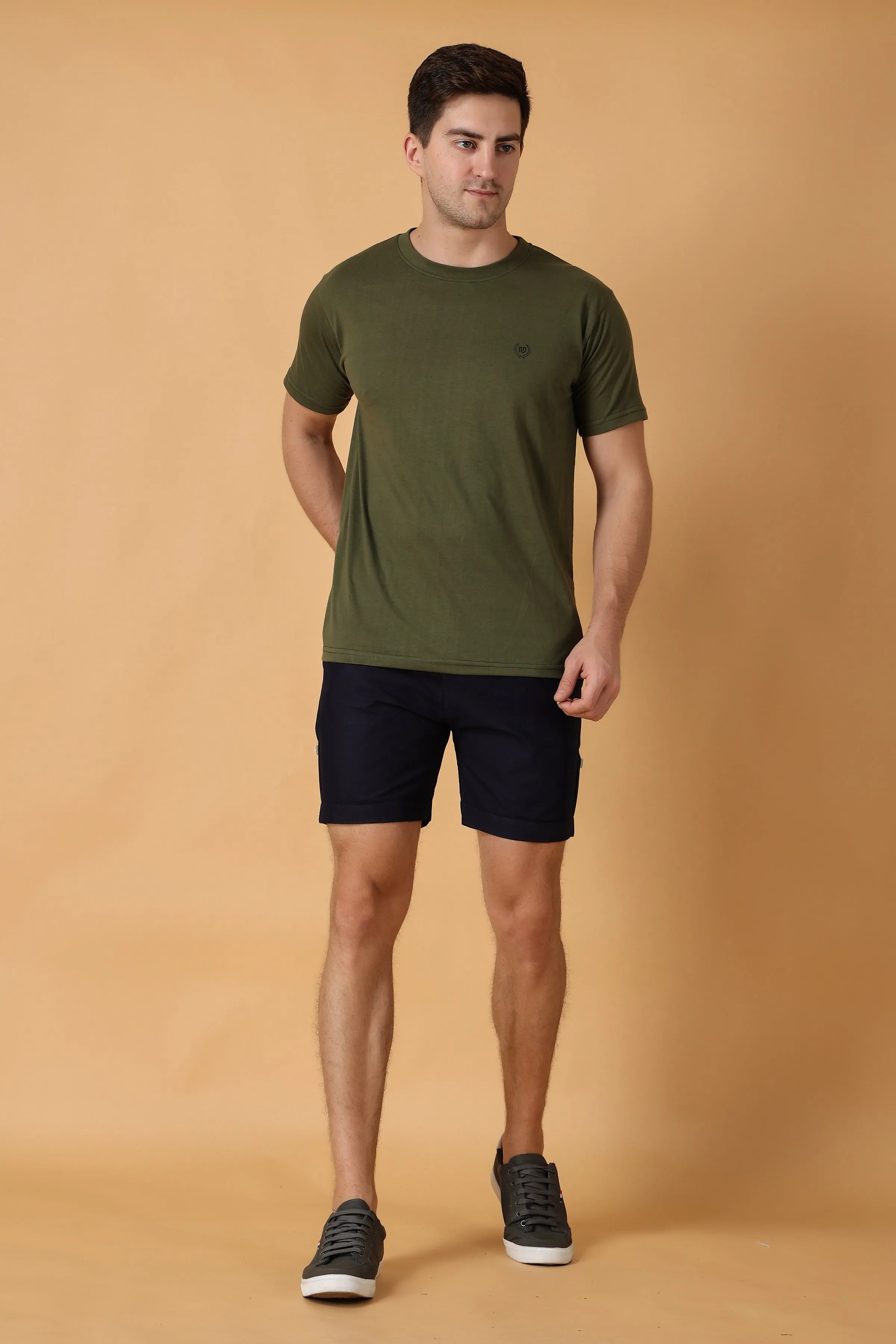 Navy Cotton Shorts