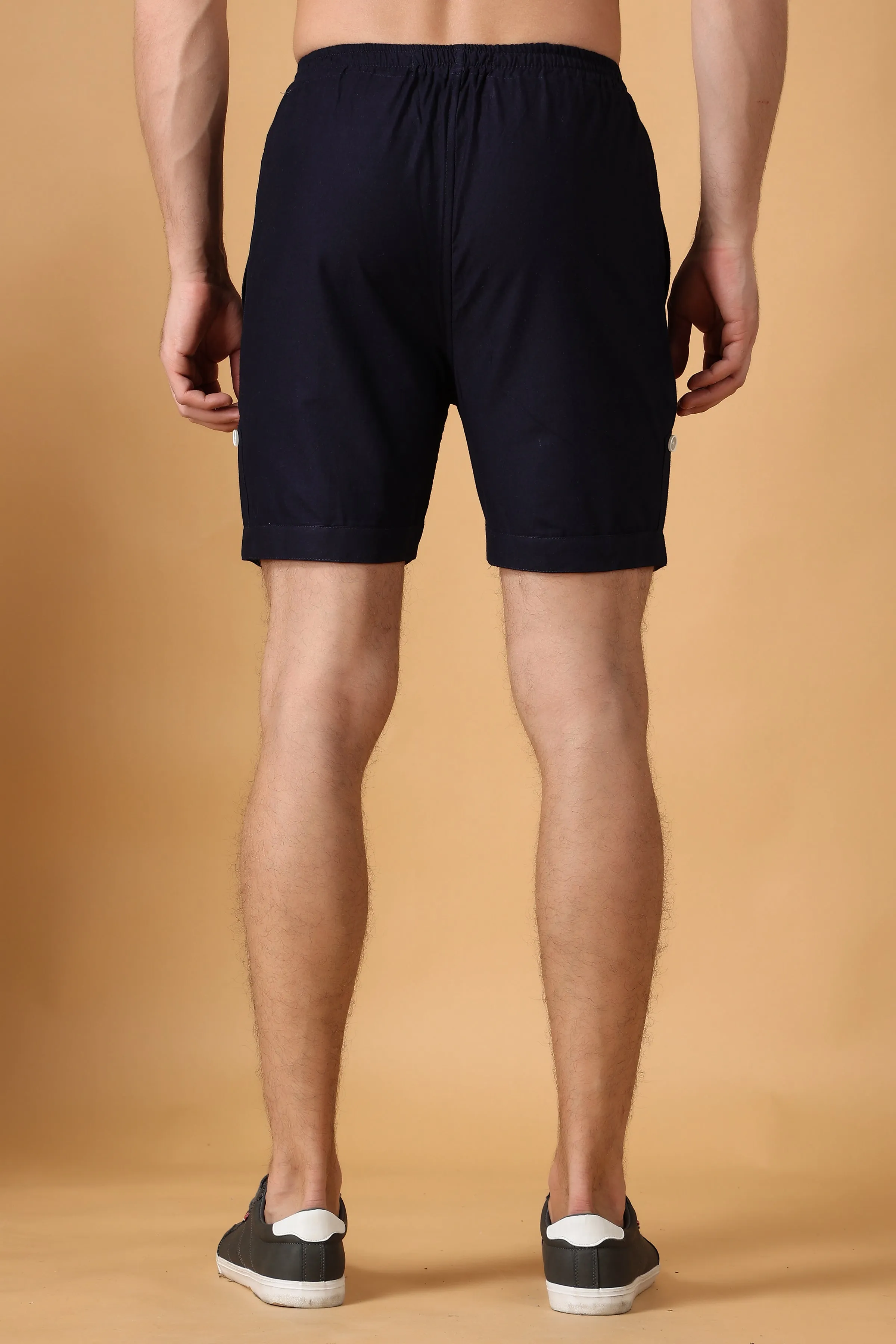 Navy Cotton Shorts