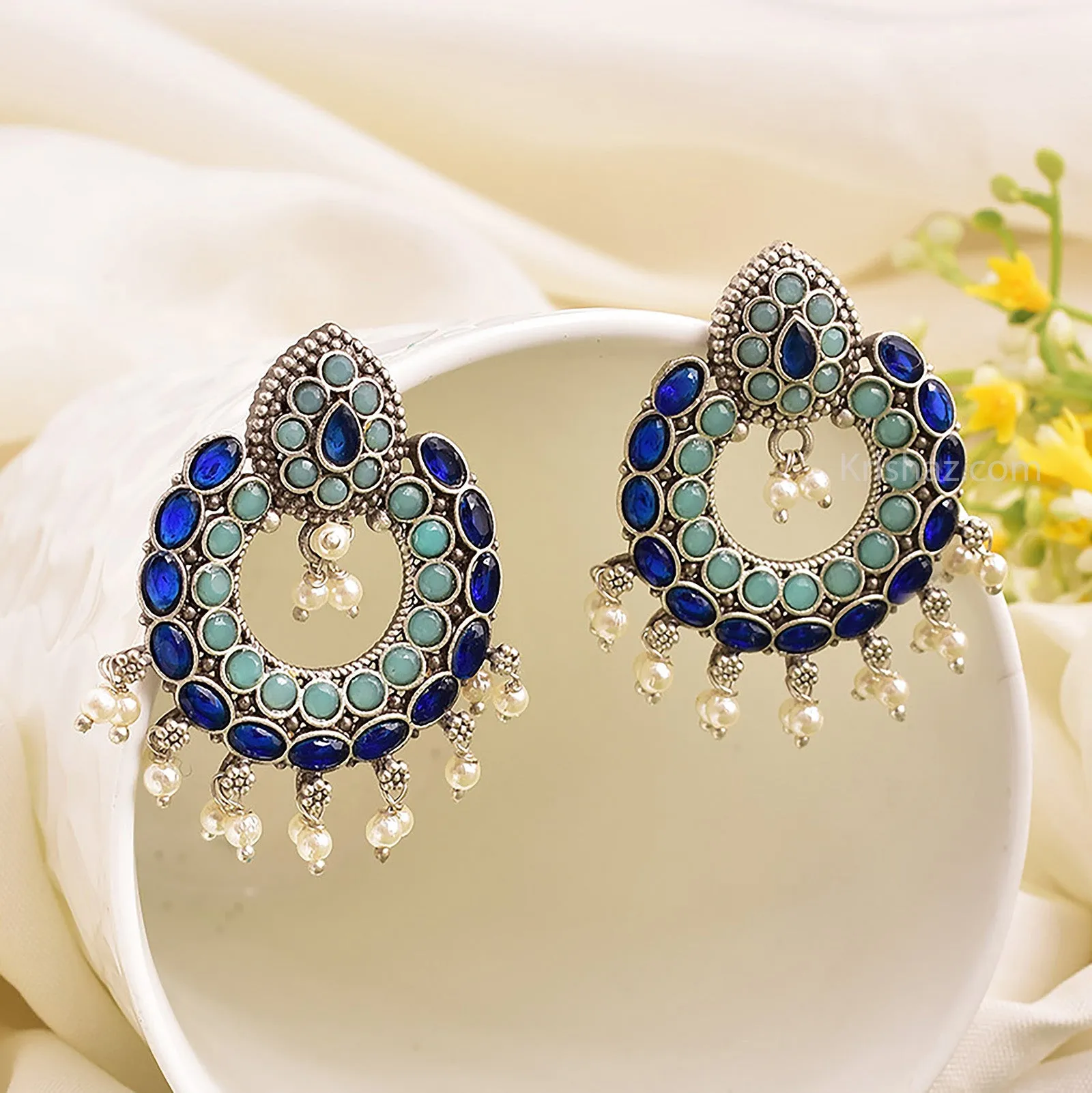 Beautifully Crafted Nora Chandbali Earrings for Women