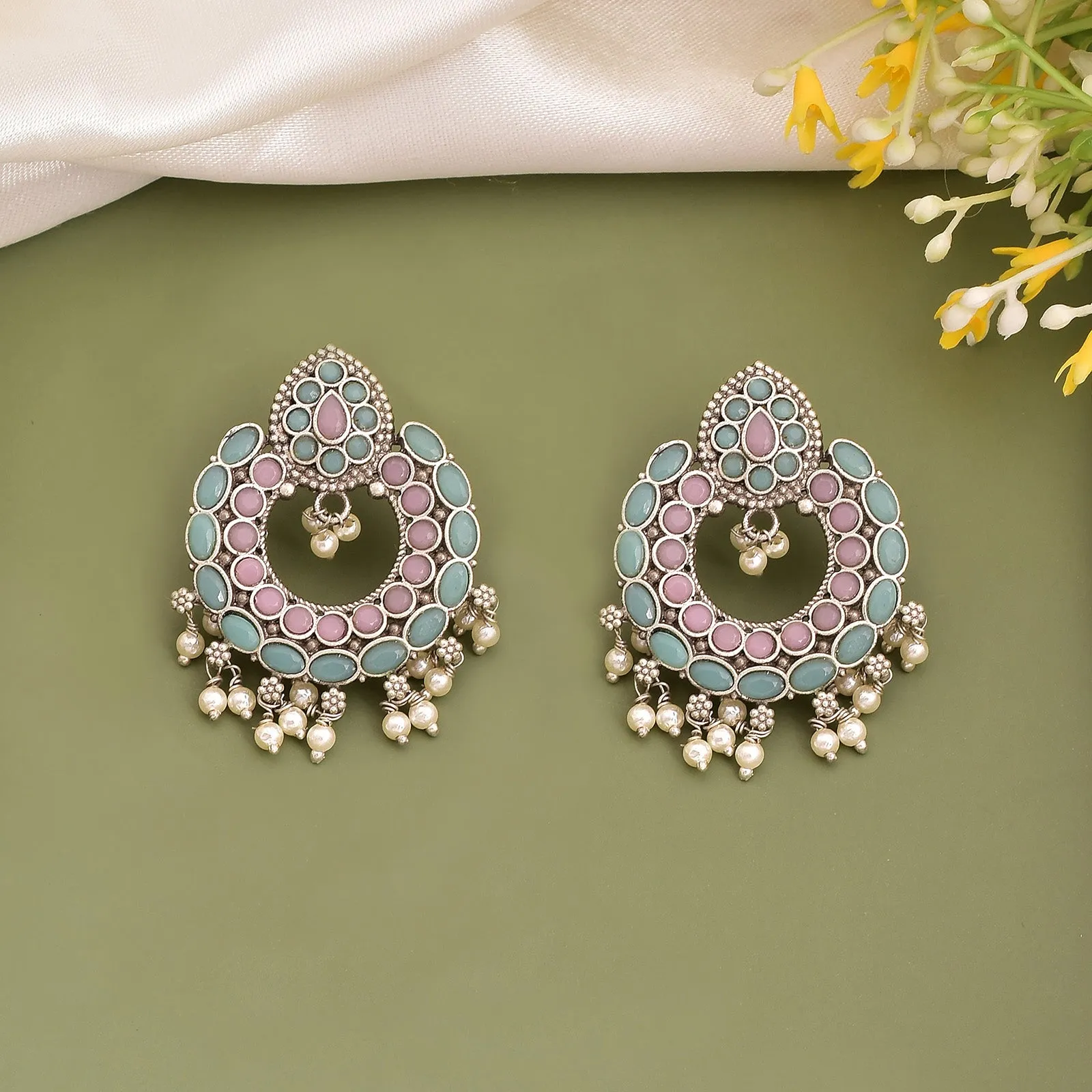 Beautifully Crafted Nora Chandbali Earrings for Women