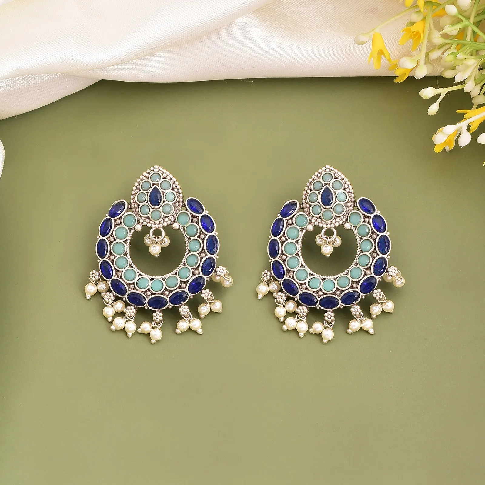 Beautifully Crafted Nora Chandbali Earrings for Women