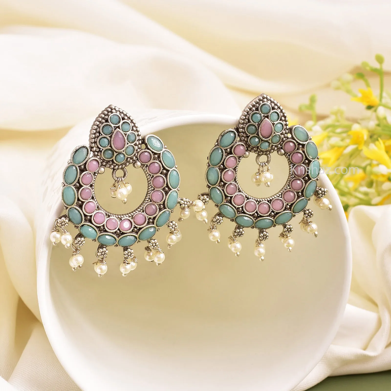 Beautifully Crafted Nora Chandbali Earrings for Women