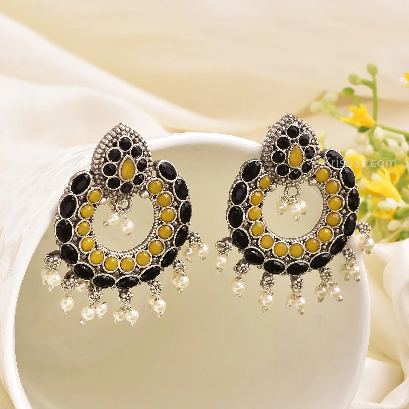 Beautifully Crafted Nora Chandbali Earrings for Women