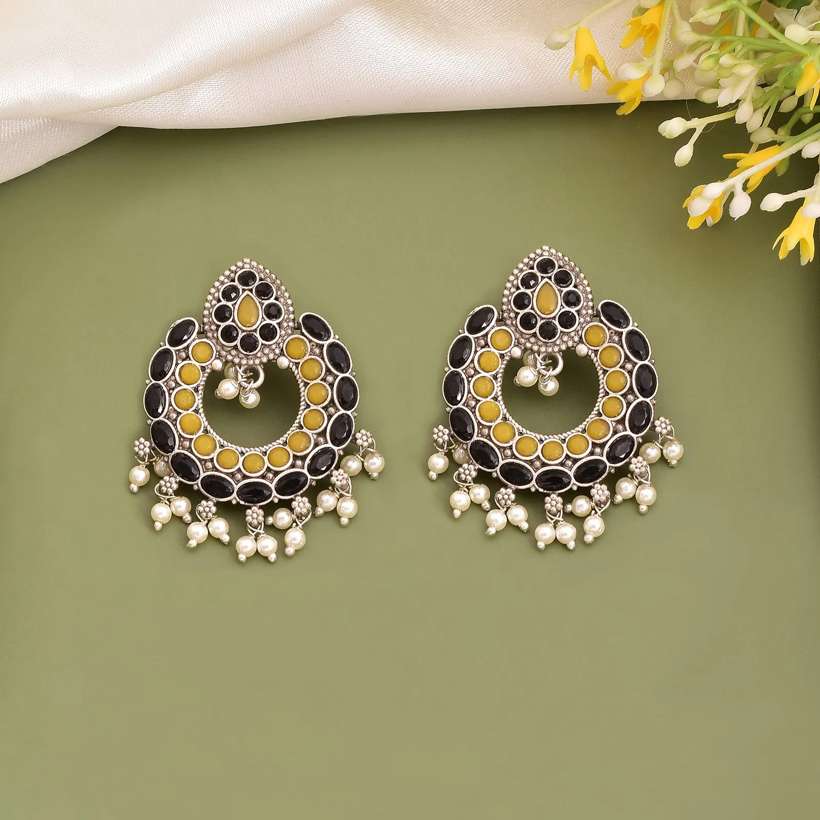 Beautifully Crafted Nora Chandbali Earrings for Women