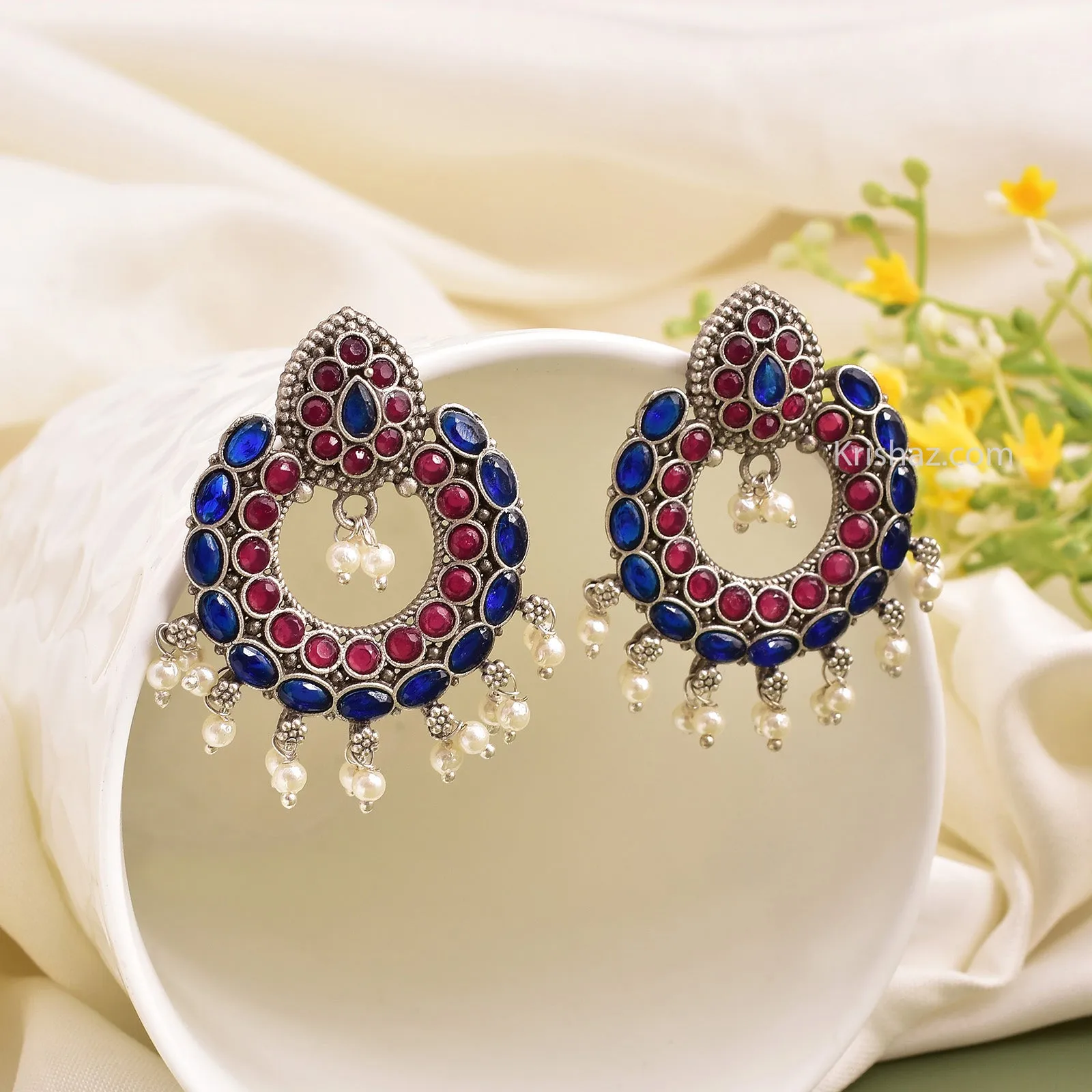 Beautifully Crafted Nora Chandbali Earrings for Women