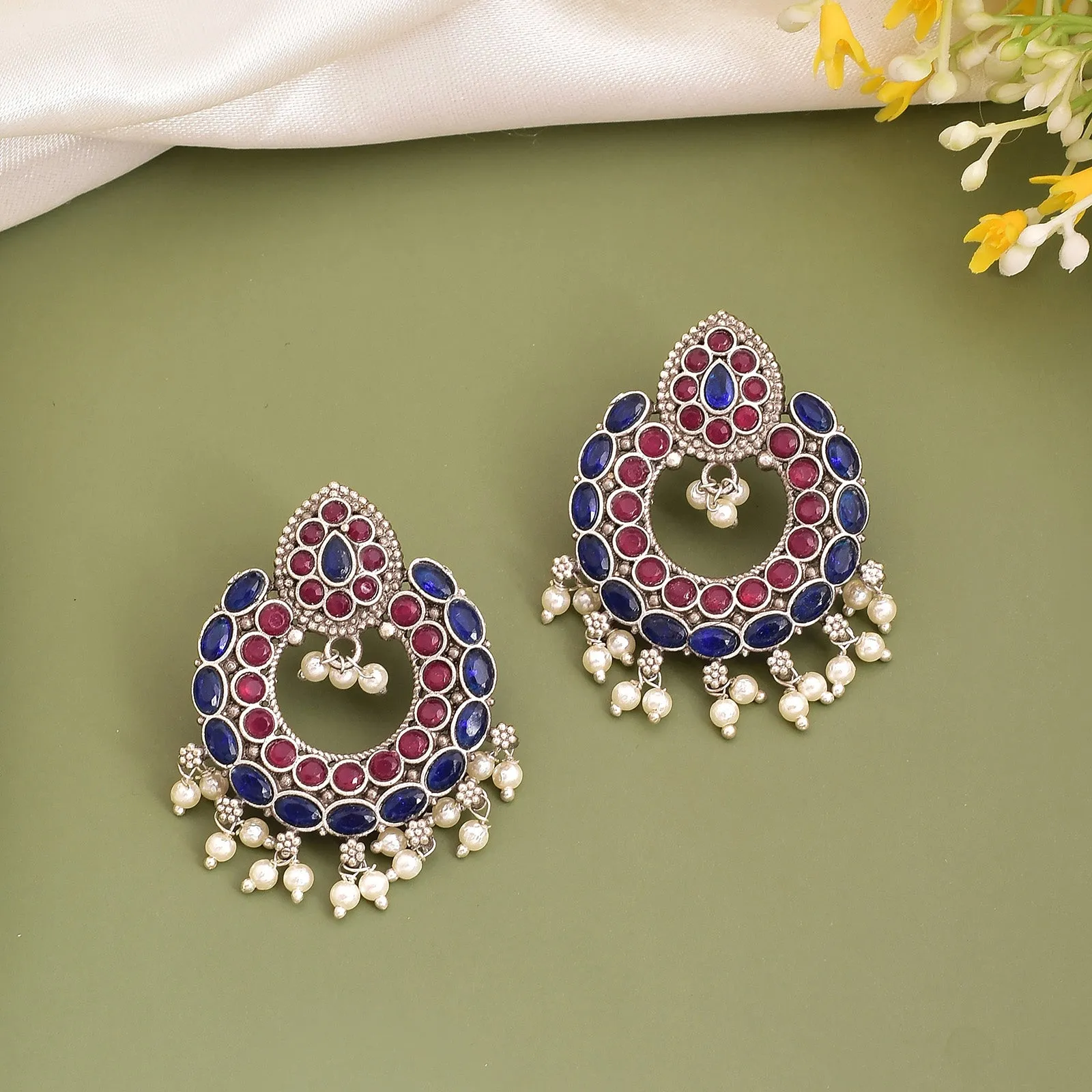 Beautifully Crafted Nora Chandbali Earrings for Women