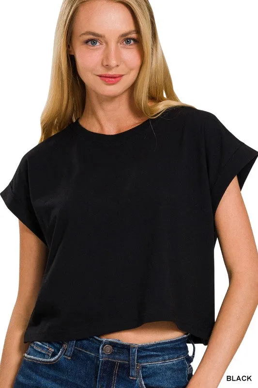 Nora Folded Sleeve Tee