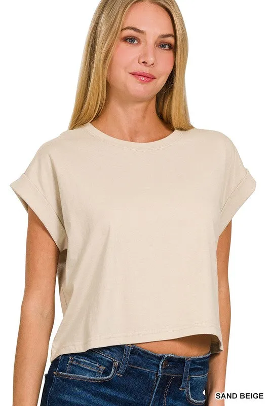 Nora Folded Sleeve Tee