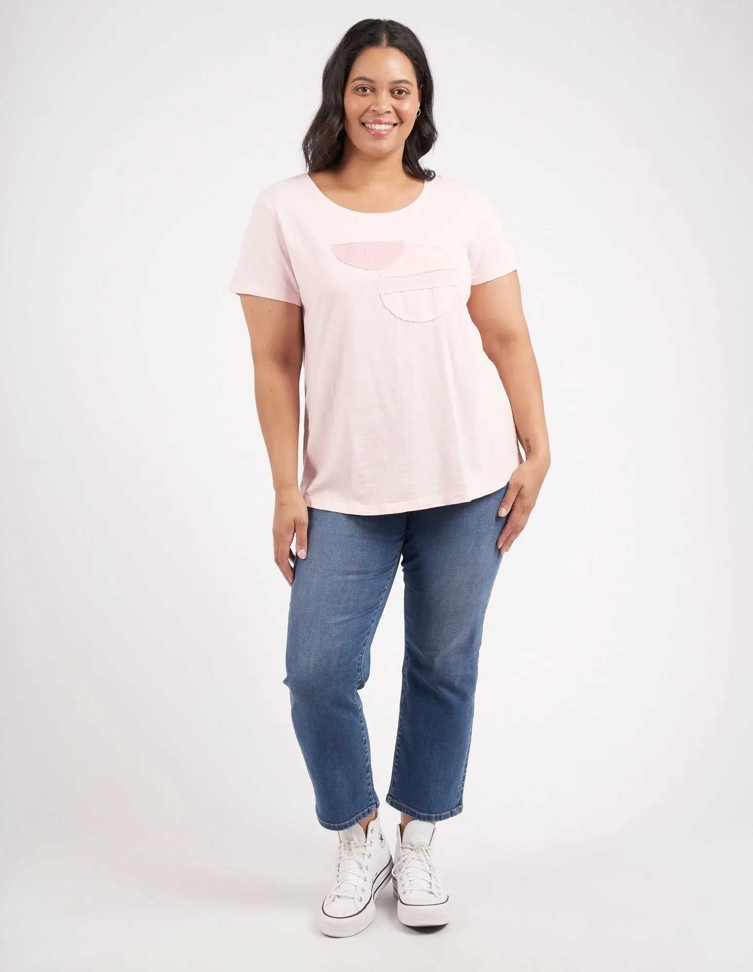 Optimized Pink Orbit Tee Powder - English.