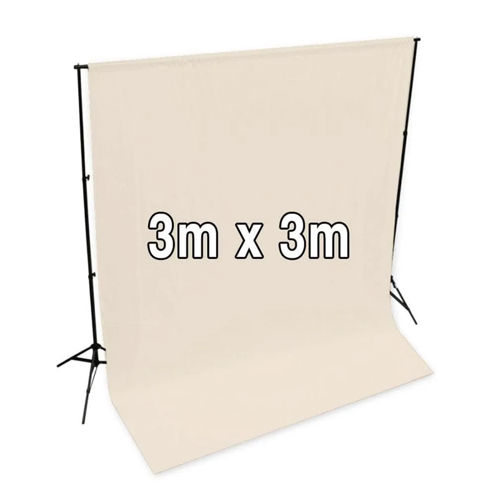 Pastel Palette Beige Cotton Muslin Backdrop 3M x 3M - Buttercream