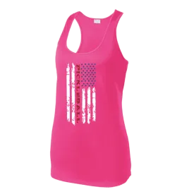 Pickleball Flag (Customizable) | Women’s Racerback Tank | 100% Polyester