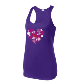 Pickleball Heart | Women’s Racerback Tank | 100% Polyester