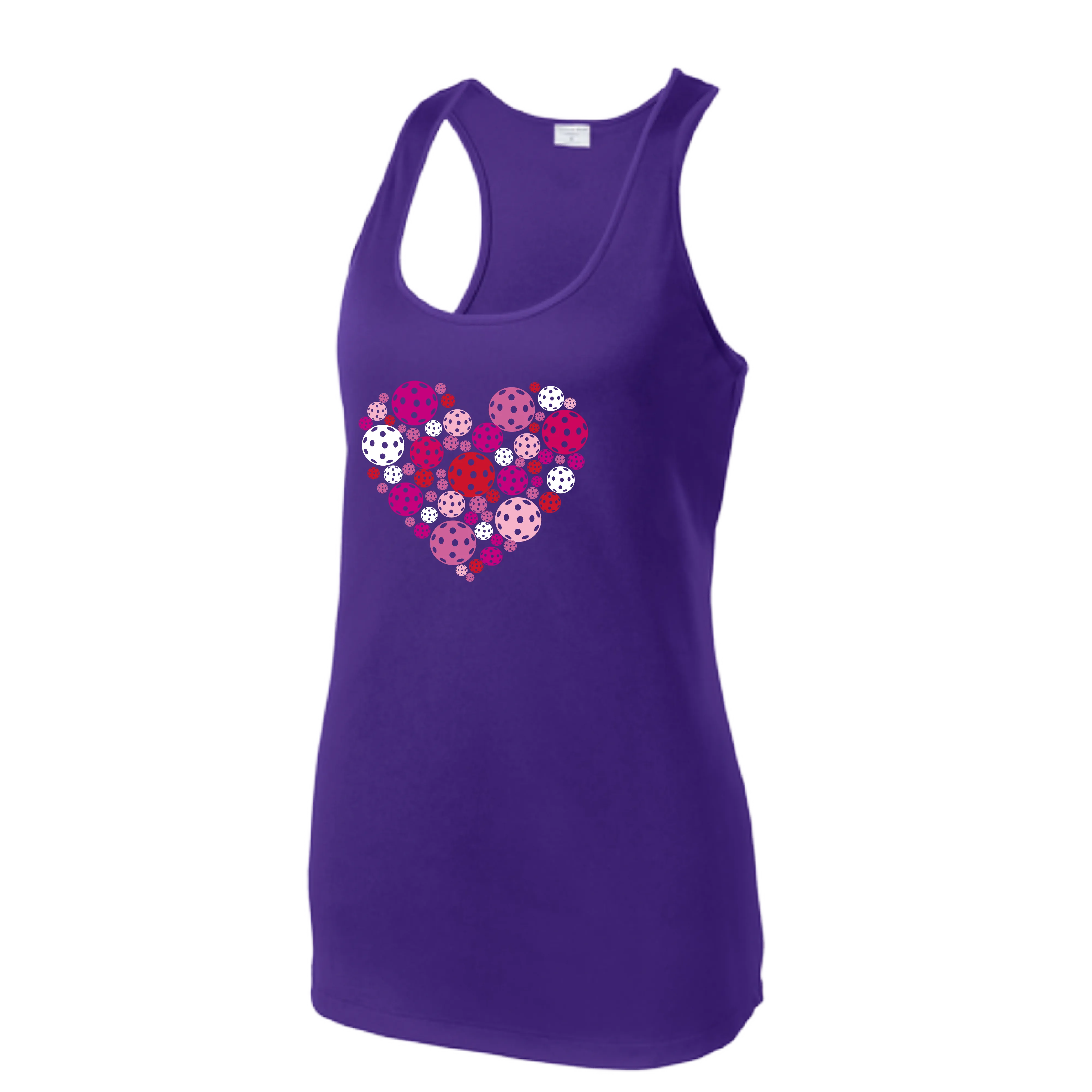 Pickleball Heart | Women’s Racerback Tank | 100% Polyester